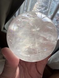 天然水晶 方解石水晶球