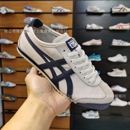 รุ่นใหม่ MEXICO 66Tiger Onitsuka Tiger Litchi Pattern รองเท้าผ้าใบผู้หญิงลำลอง Putian Classic Couple