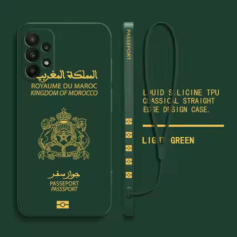 Morocco Passport Phone Case For Huawei P50 P40 P30 P20 Nova 9 9SE 8 8i Mate 40 30 20 Pro Lite P Smar