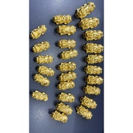 EMAS 999.9 pure Gold Naga Dragon Gelang Pixiu 999.9GOLD Crystals