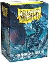 Dragon Shield 100 Count Standard Size Matte Card Sleeves (100 Standard Size Sleeves, Matte Midnight Blue)