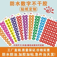 Number Number Sticker Adhesive Label Waterproof Transparent Number Sticker Round Number Serial Numbe