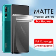 Full Cover Matte Hydrogel Film Screen Protector For Huawei P40 P30 P20 Lite Pro Nova 5T 7i 8i 9 Y5P 6P Y7 Y9 Pro 2019 Y9s