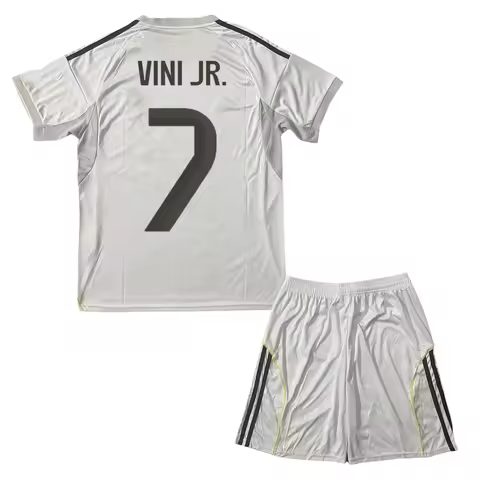 25-26 Mens/Kids New Activewear MCF Soccer #7 Vini Jr. Jerseys Fashion Sports T-Shirt White