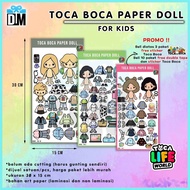◝ ♰ ℓ Toca Boca Paper Doll BP Toca Life World Children's Education Toy Toca Boca M Sticker