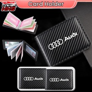 Audi Business Card Holder Wallet With Multi-Card Carbon Fiber Card Case Driving License Cover Credit