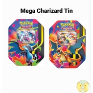 Pokemon Card TCG : Mega Charizard X & Y Tin 100% Original