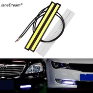 Janedream สีขาว 1 ชิ้น 17 เซนติเมตรรถซัง LED ไฟ DRL ตัดหมอกขับรถโคมไฟกันน้ำ DC12V