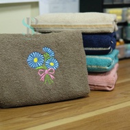 Tuala Dewasa Custom Nama / Embroidery Logo + Nama / Hadiah Anniversary Couple / 100% Cotton Serap Ai