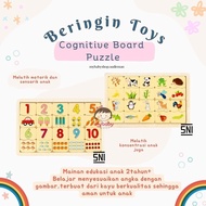 Beringin Toys - Cognitive Matching Board Puzzle (2 years+) Educational Wooden Puzzle Toy/ Children's