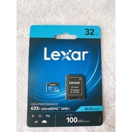 Lexar 32gb memory card with computer SD adapter