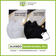 MASKER DUCKBILL ALKINDO 1 BOX 50pcs MASKER MEDIS DUCKBILL - BLACK
