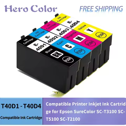 T40D1 T40D2 T40D3 T40D4 T40D Compatible Printer Inkjet Ink Cartridge for Epson SureColor SC-T3100 SC