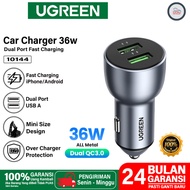 Ugreen Car Charger Car Fast Charging Dual USB Quick Charge 3.0 36w 10144