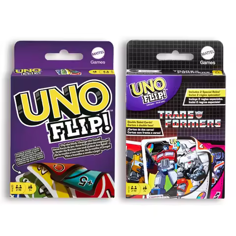 Authentic Mattel Uno Card Flip Card Upgrade Double Sided Play Casual Party Desktop Game Multiplayer 