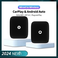 Acodo Original CarPlay Mini Ai กล่องสีดำ Wireless CarPlay Android Auto Dongle รถสมาร์ทแปลง Mini กล่องสำหรับ Audi Bmw Mazda toyota Mazda Nissan Kia Ford Airplay Android Cast