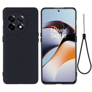 全城熱賣 - 適用於OnePlus 11 純色液態硅膠全包防摔手機保護殼（黑色）