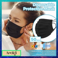 ARDIGI 3ply Black FaceMask CE 50pcs ply Disposable Surgical Face Mask Makapal FDA Approved Heng de