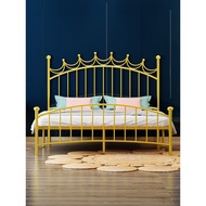 Wrought Iron Bed Frame For Home Bedroom Crown Shape Bed Frame Single Queen King Size 35CM Height Bed Katil Bilik Cantik