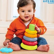 infantino嬰蒂諾寶寶益智協調性七彩疊疊樂杯彩虹套圈玩具