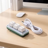 3-Key Macro Keypad Hot-Swappable 3 Key Keypad Mini Macro Pad Plug-and-Play One-Handed Macro Keyboard