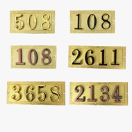 Metal House Number Four-Digit Gold Number Plate Number House Number Small Area Building Household Ho