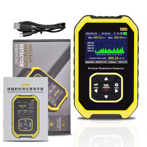 Rechargeable Geiger Counter GC-01 Nuclear Radiation Detector Personal Dosimeter for X-ray Γ-ray Β-ra