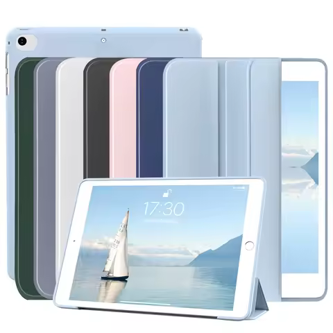 For iPad 9.7 5th/6th/Air1/Air2 Soft Silicone Case,For Apple iPad 9.7 2017 2018 PU Leather Flip Smart