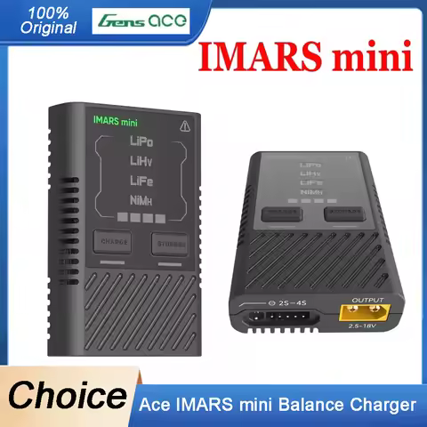 Gens Ace IMARS mini Balance Charger 2-4S Lipo Battery Smart Charging G-TECH For Lipo LiHv LiFe NiMH 