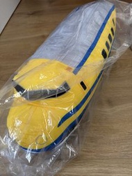 新幹線黃色列車造型毛絨抱枕