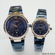 BELI 1 GRATIS 1 Jam Tangan ALBA Jam Tangan Couple Pria Dan Wanita Elegan - Water Resist 5 BAR - Diam