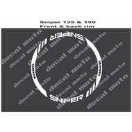 ✤┋¤Decals, Sticker, Motorcycle Decals for Mags / Rim for Yamaha Sniper 135 &amp; 150, white