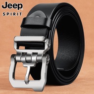 JEEP SPIRIT | เข็มขัดหนังหัวสแตนเลส
