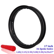 Motorcycle Off Road Dirt Bike Aluminum 17 Inch Rims Motocross 1.85/2.15/2.50/3.00/3.50/4.25x17" 36 S