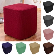 Waterproof Waffle Square Stool Cover Full Cover Sofa Dun Cover  Stretch Rectangle Stool Covers Footstool Slipcover Sofa Protector Cover