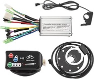 36V 48V 250W Electric Bike Motor Controller Kit, E Bike Conversion Kit with Electric Brushless DC Motor, Display, Thumb Throttle, Booster Magnetic Point, for Electric Scooters