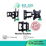 [SG SELLER] Full Motion/ Tilting Wall Bracket for 17"- 55" Monitor/ TV Quality Wall Mount Holder VESA Monitor Bracket