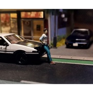 Miniature Figure Initial D Takumi Fujiwara pose 1 Diorama Diecast Unpainted