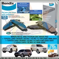 BENDIX METAL KING MKT Toyota Land Cruiser HDJ100 HDJ101 UZJ100 / Lexus LX470 UZJ100 Disc Brake Pad F