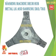 WASHING MACHINE DRUM HUB 5KG 7KG METEL SILVER LG SAMSUNG W3744-HUB