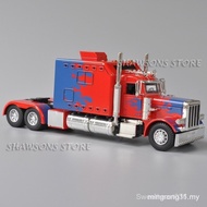 1:40 Scale Diecast Model Semi Truck Toys Peterbilt 389 Tractor Vehicle Pull Back Miniature Replica W