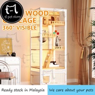 Solid Wood Cat Cage Cat House Pet Cage Indoor Cat Villa Sangkar Kucing Rumah Kucing Besar