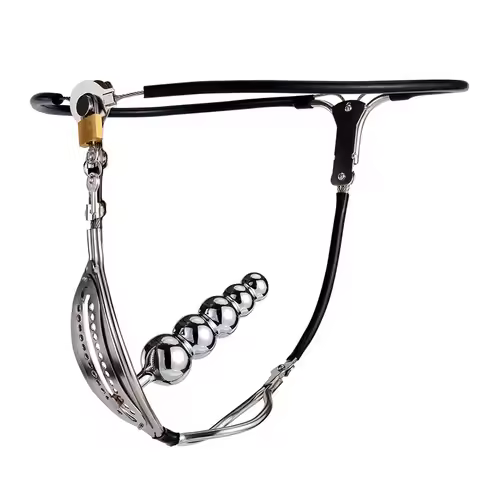 Invisible Stainless Steel Chastity Pants with Lock Adjustment Anti-Wolf Chastity Plugs for Men And W