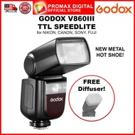 ORIGINAL GODOX V860III TTL Speedlite with LI-ION Battery V860 III For Canon Fujifilm Nikon Sony