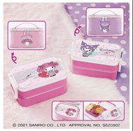 日本直送🇯🇵全新 Sanrio 三麗鷗 My Melody & Kuromi 含保溫保冷袋 2層飯盒 餐盒