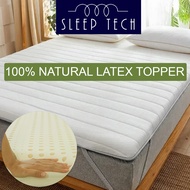 (SG) 100% Latex Mattress Topper | Mattress Protector | Antibacterial Bamboo Memory Foam Topper