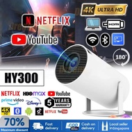 HY300pro – 180° Rotatable Mini Projector with Wireless Screen Mirroring & WiFi