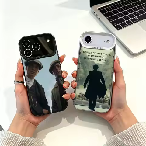 Peaky Blinders-Thomas Shelby -y Phone Case For iPhone 11 12 13 14 15 16 17 Pro Max Plus white silver