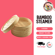 Bamboo Steamer/Lid Steamer/Dim Sum Steamer/Pau Steamer/Pengukus Pau/Bakul Kukus/Dumpling Basket