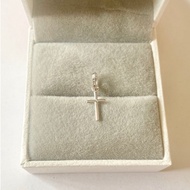 Pawnable 18K White Gold Mini Cross Pendant 18K Gold Necklace